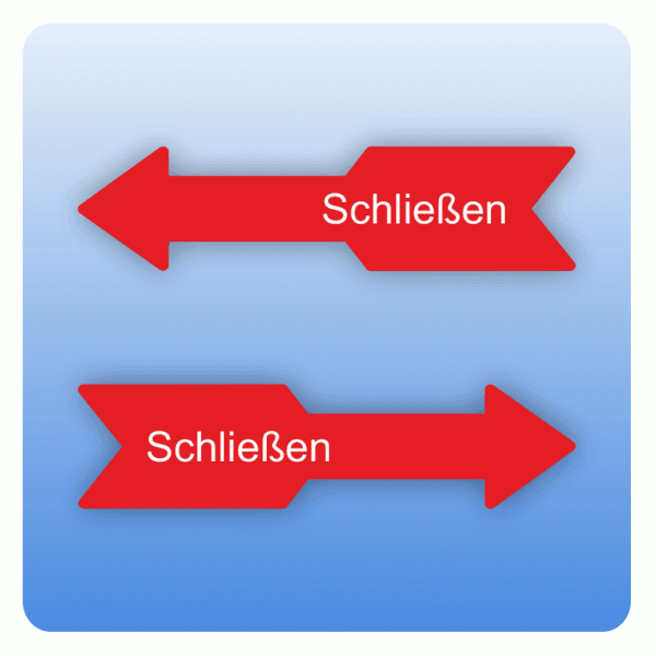 Drehrichtungspfeile Schließen