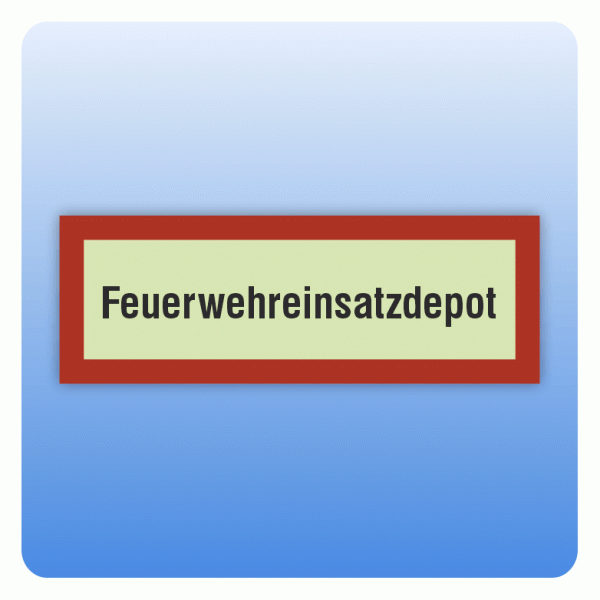 Feuerwehrzeichen Feuerwehreinsatzdepot nach DIN 4066