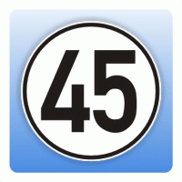 Geschwindigkeitsaufkleber "45 km/h" (nach § 58 StVZO)