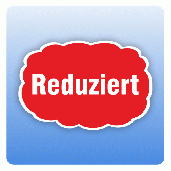 Rabattaufkleber reduziert für Schaufenster