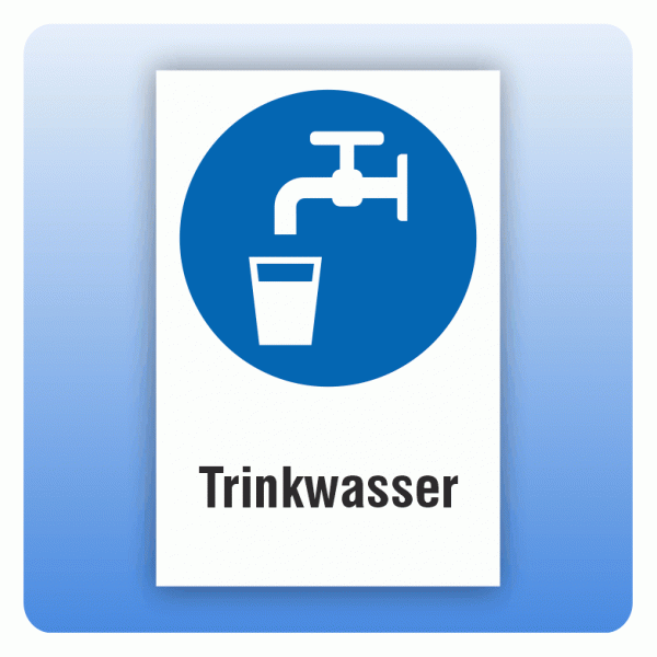 Kombi Gebotsschild Trinkwasser