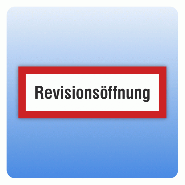 Feuerwehrzeichen Revisionsöffnung nach DIN 4066