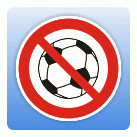 Ballspielen verboten Aufkleber Kreis Ø200mm 