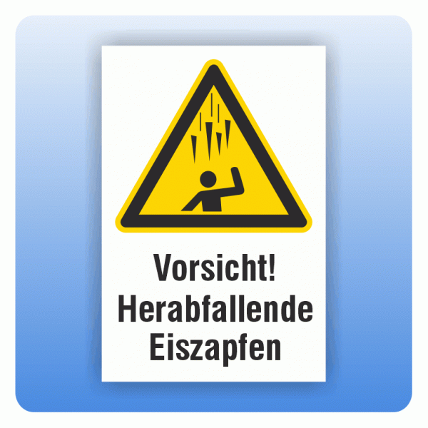 Kombi Warnschild Vorsicht Herabfallende Eiszapfen W039