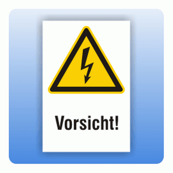 Kombi Warnschild Vorsicht