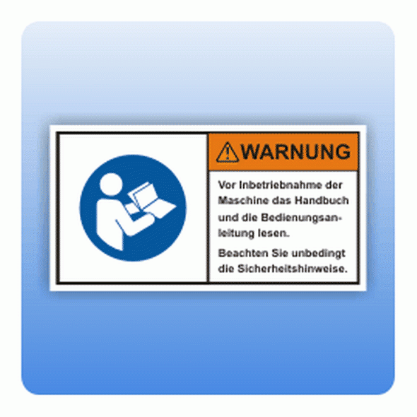 Sicherheitszeichen Bedienungsanleitung lesen (ISO 3864-2) Aufkleber