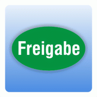 Qualitätssicherung Aufkleber "Freigabe" oval in grün