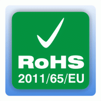 RoHS Aufkleber 2011/65/EU grün eckig