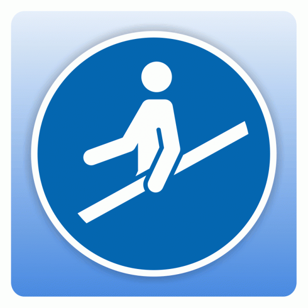 Gebotsschild M012 Handlauf benutzen