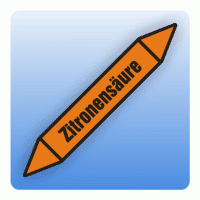 Rohrleitungskennzeichnung Zitronensäure nach DIN 2403