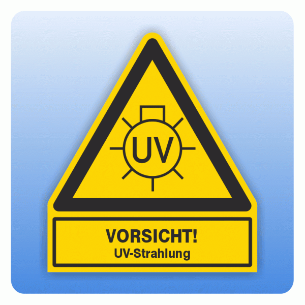 Kombi Warnsymbol Vorsicht UV-Strahlung