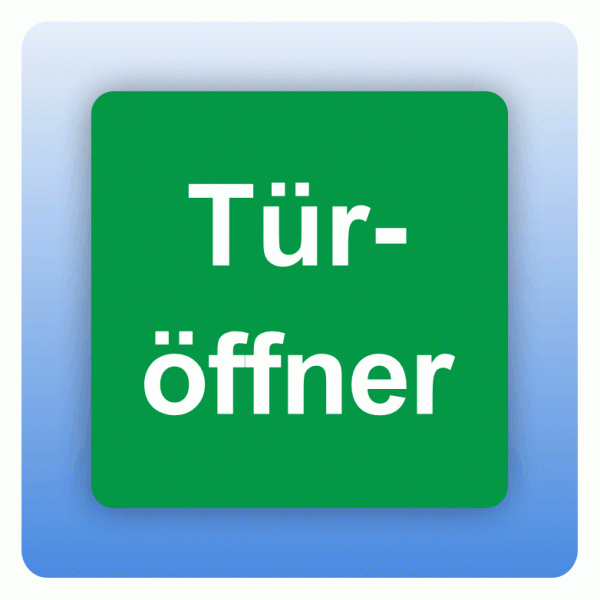 Aufkleber Türöffner