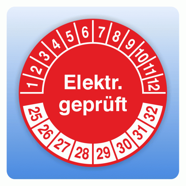 Prüfplakette Elektrisch geprüft