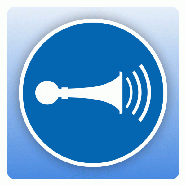 Gebotsschild M029 Akustisches Signal geben