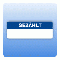 Qualitätssicherung Aufkleber "Gezählt" 15x40 mm in blau