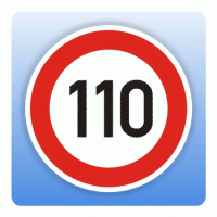 Höchstgeschwindigkeitsaufkleber "110 km/h"