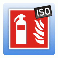 Internationales Brandschutzzeichen Feuerlöschgerät ISO 7010