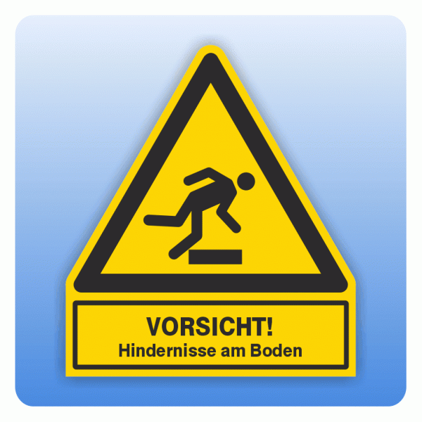 Kombi Warnsymbol Vorsicht Hindernisse am Boden W007