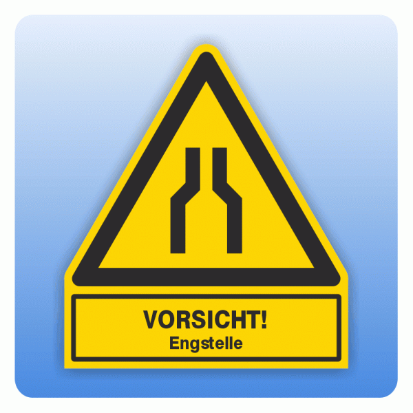 Kombi Warnsymbol Vorsicht Engstelle