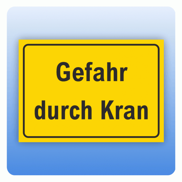 Gefahr durch Kran
