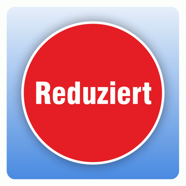 Rabattaufkleber reduziert für Schaufenster
