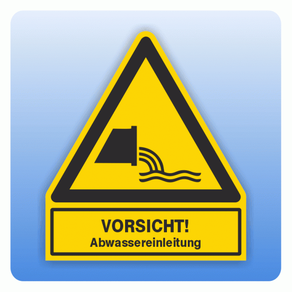 Kombi Warnsymbol Vorsicht Abwassereinleitung W055