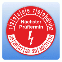 Prüfplakette Nächster Prüftermin Elektro