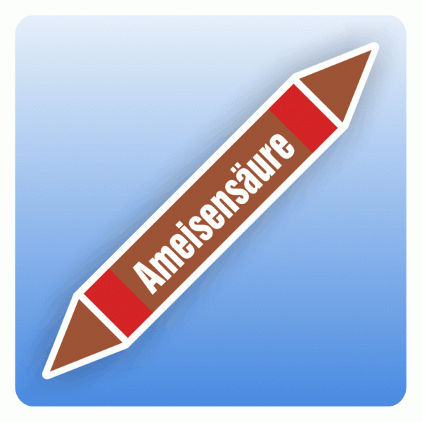 Rohrleitungskennzeichnung Ameisensäure nach DIN 2403