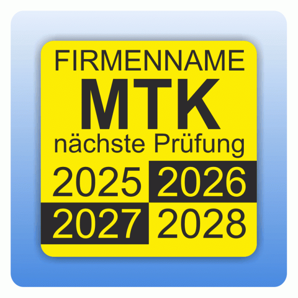 Nächste MTK (eckig) mit Firmenname