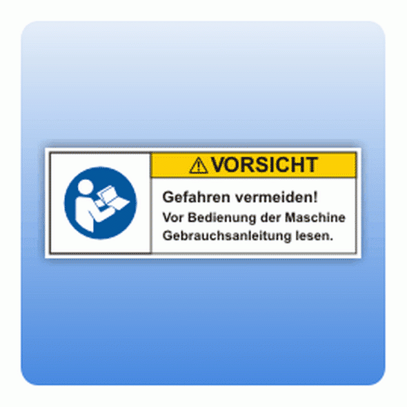Sicherheitszeichen Gefahren vermeiden (ISO 3864-2) Aufkleber