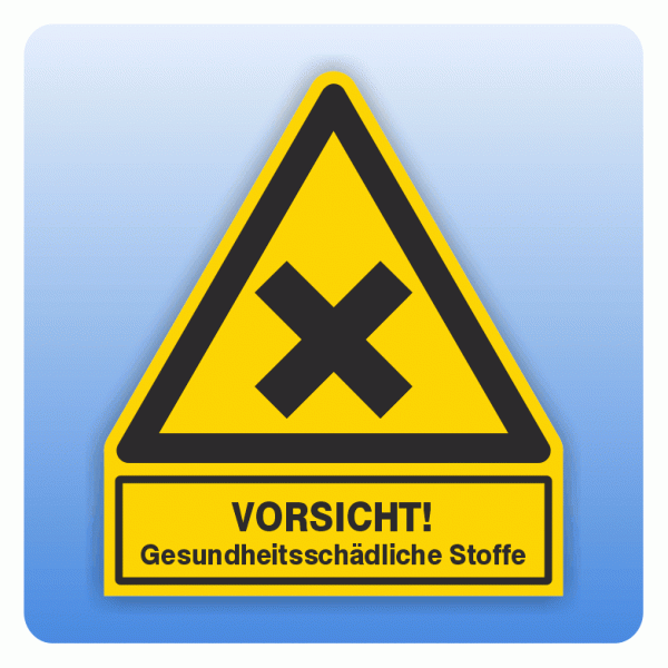 Kombi Warnsymbol Vorsicht Gesundheitsschädliche Stoffe