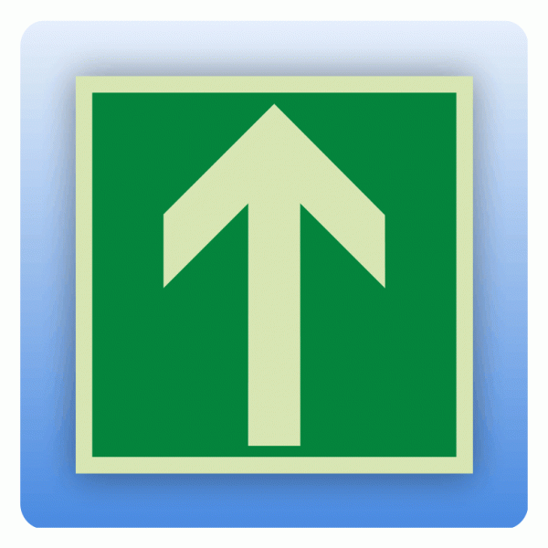 Rettungszeichen Pfeil nach oben