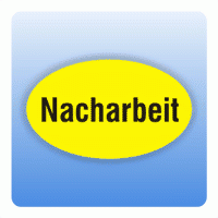 Qualitätssicherung Aufkleber "Nacharbeit" oval in gelb
