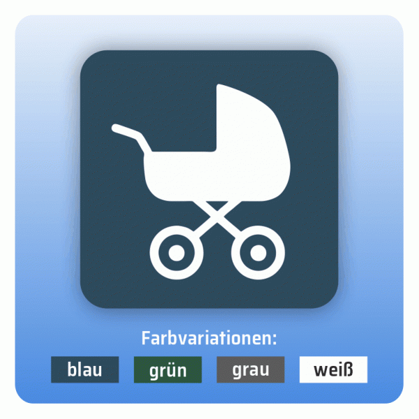 Aufkleber Bus und Bahn - Kinderwagen