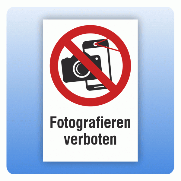 Kombi Verbotsschild Fotografieren verboten