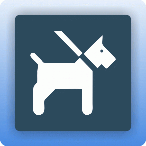 Aufkleber Symbolschild Hunde anleinen dezent
