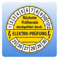 Prüfplakette Elektro-Prüfung Nächster Prüftermin