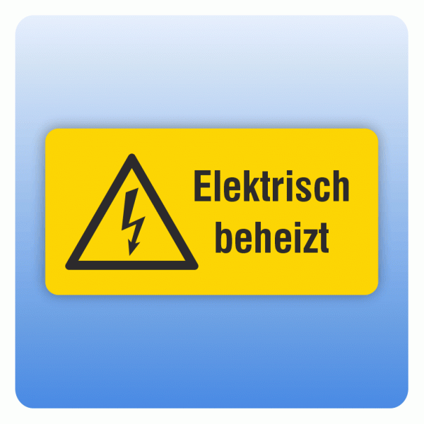 Aufkleber Elektrisch beheizt