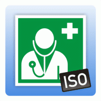 Aufkleber Rettungszeichen Arzt ISO 7010