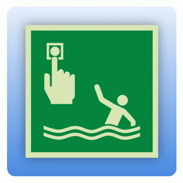 Rettungszeichen E069 Person-über-Bord-Melder ISO 7010