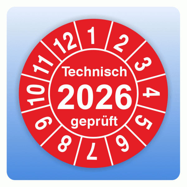 Prüfplakette Technisch geprüft