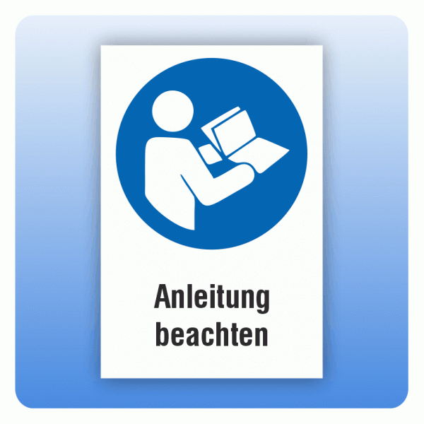 Kombi Gebotsschild M002 Anleitung beachten