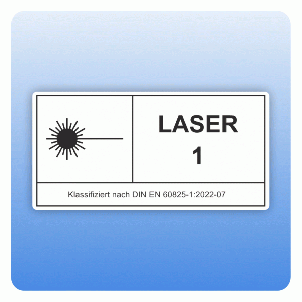Laserkennzeichen Laserklasse 1, Alternativkennzeichnung