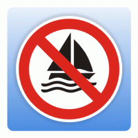 Verbotsschild P053 Segeln verboten