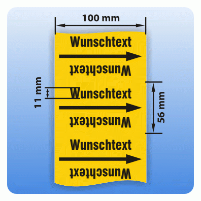 Rohrkennzeichnungsband Gase