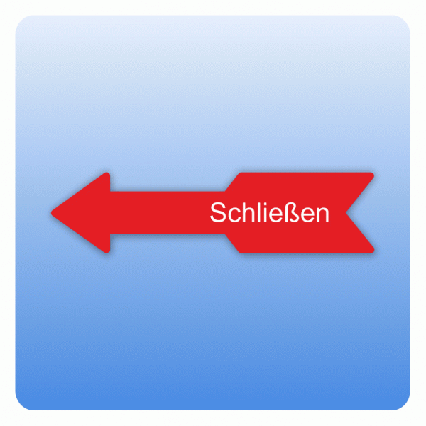 Drehrichtungspfeile Schließen nach links zeigend