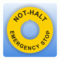 NOT-HALT/Emergency Stop Schild Aufkleber NOT-HALT/Emergency Stop Schild Aufkleber