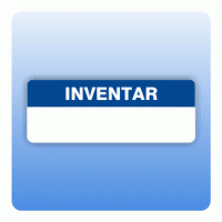 Qualitätssicherung Aufkleber "Inventar" 15x40 mm in blau