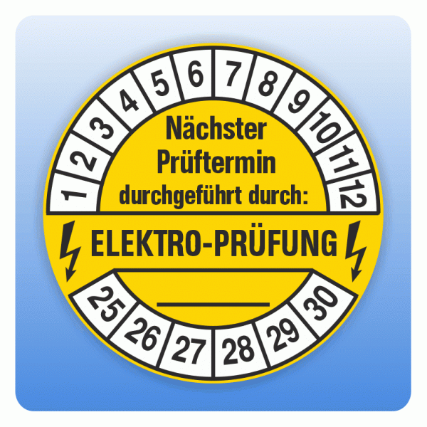 Prüfplakette Elektro-Prüfung Nächster Prüftermin