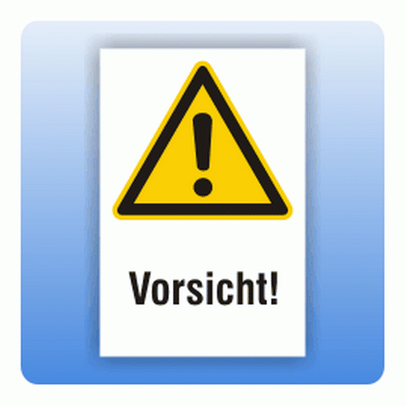 Kombi Warnschild Vorsicht W001